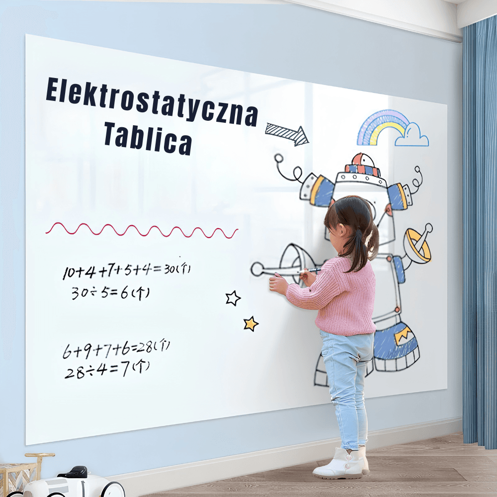 ZeroTape Board – elektrostatyczna tablica na ściany biała (60x200)