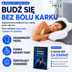 Poduszka Cervio na Ból Karku i Zdrowy Sen (+Ebook)